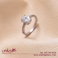 انگشتر نقره نگین بیضی ES_6176