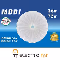 چراغ سقفی 72 وات گرد مودی کد IR-MD6172R-Y