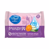 دستمال مرطوب بهداشتی بانوان دافی بسته 20 عددی