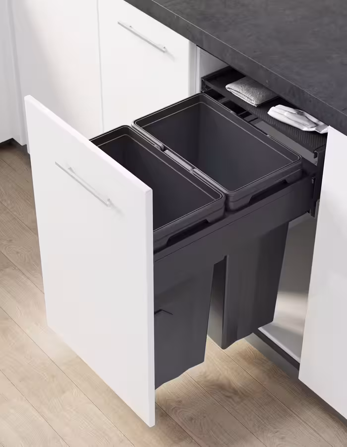 سطل 2 مخزنه ریلی Max Bin آرام بند 62 لیتری ملونی کد 9020