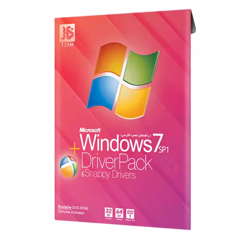 سیستم عامل ویندوز 7 بهمراه DriverPack و Snappy Drivers نشر جی بی تیم