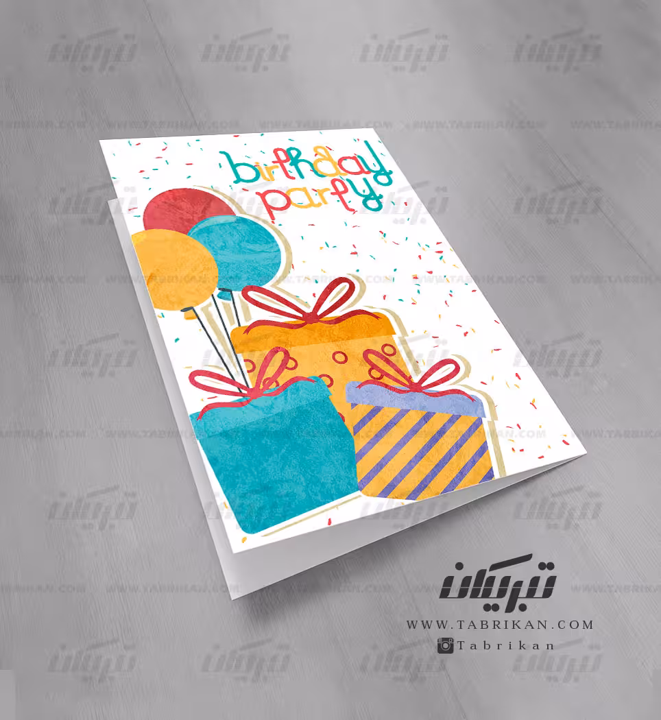 کارت دعوت جشن تولد بچه گانه