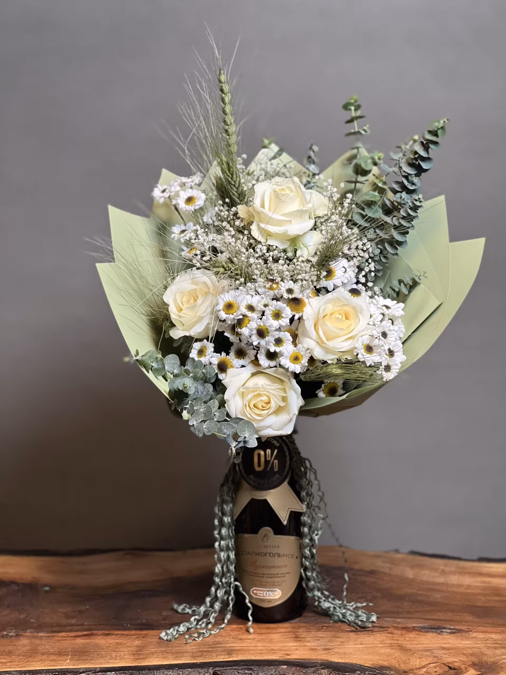 خرید دسته گل طرح وایت باتل ارسال فوری به تهران و سراسر ایران