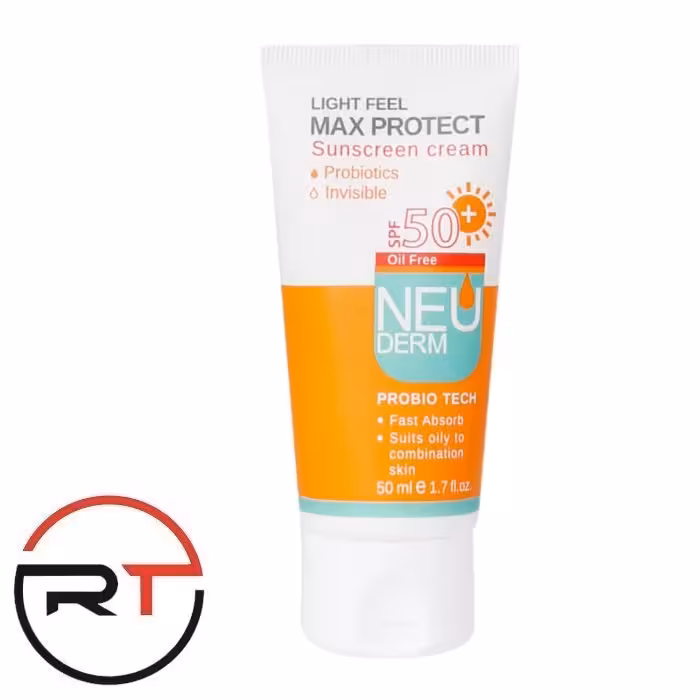 ضدآفتاب بی رنگ SPF50 پوست چرب نئودرم