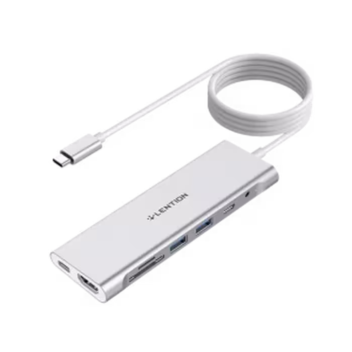 هاب USB-C لنشن، 8 پورت، مدل C37-1M، افزایش کارایی دستگاه