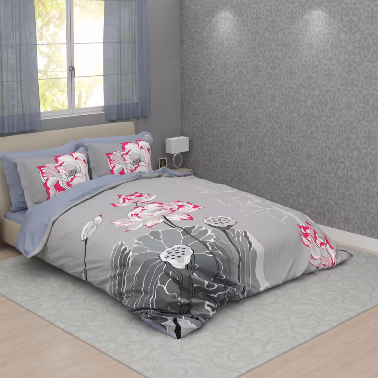 سرویس لحاف روتختی ترکسان کد D67 دو نفره 6 تکه