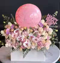 هدیه با گل و بادکنک برای همکار یا رئیس 288