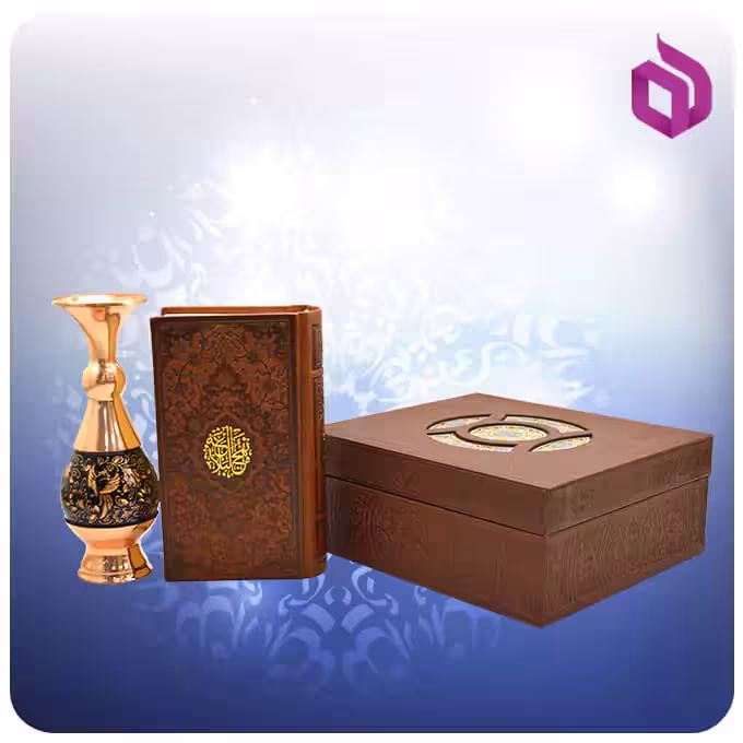 نهج البلاغه پالتويی چرم با گلدان الماس تراش 16