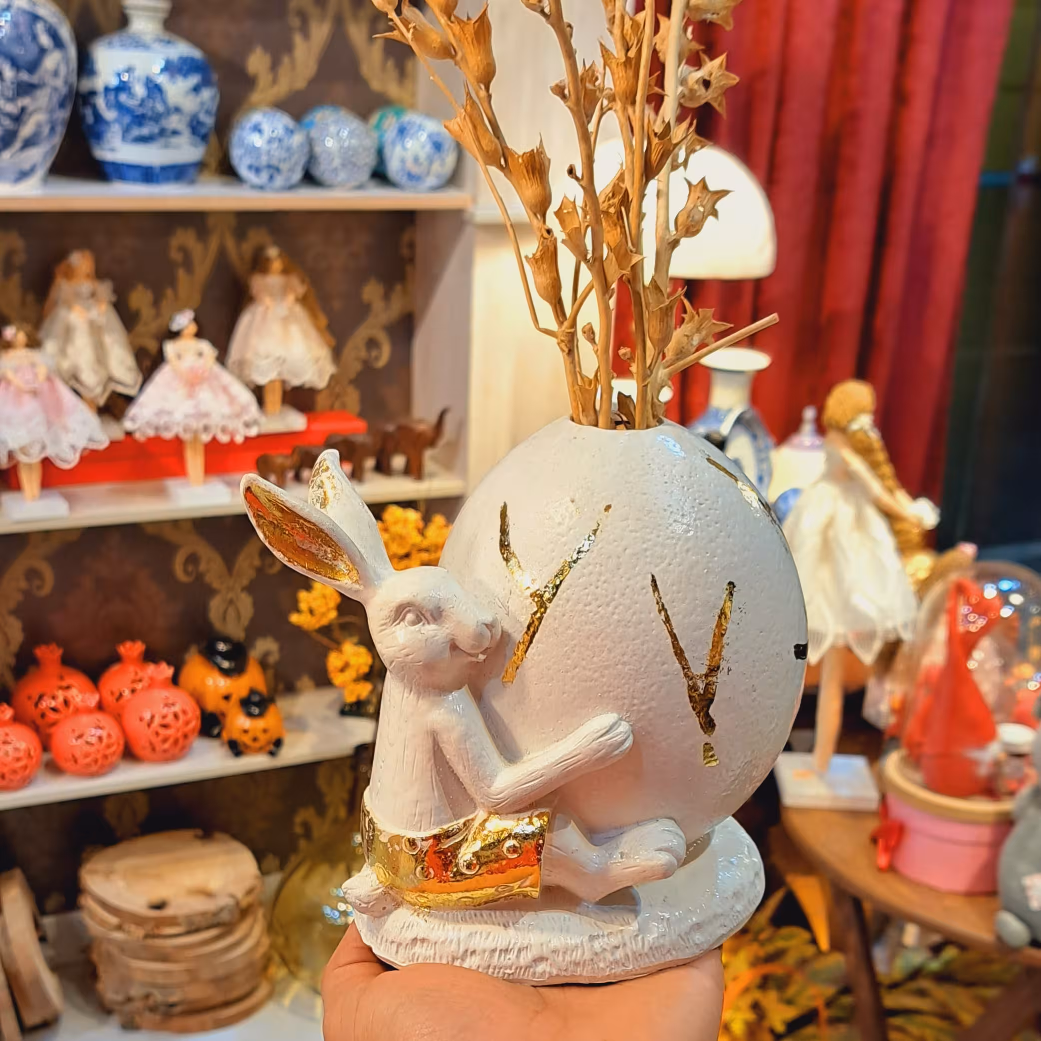 خرگوش دکوری حیوان سال 1402 نماد عید نوروز 1402  گلدان خاص تندیس خرگوش وارداتی گلدان ایکیا گلدان کادویی کادویی خاص