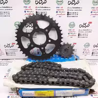 ست دنده ( طبق ) زنجیر جلو و چرخ عقب همراه با زنجیر موتور پالس RS 200 ار اس اصلی