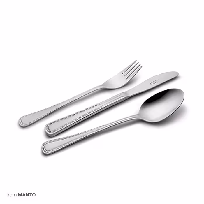 سرویس قاشق و چنگال 38 پارچه ناب استیل مدل برلین براق