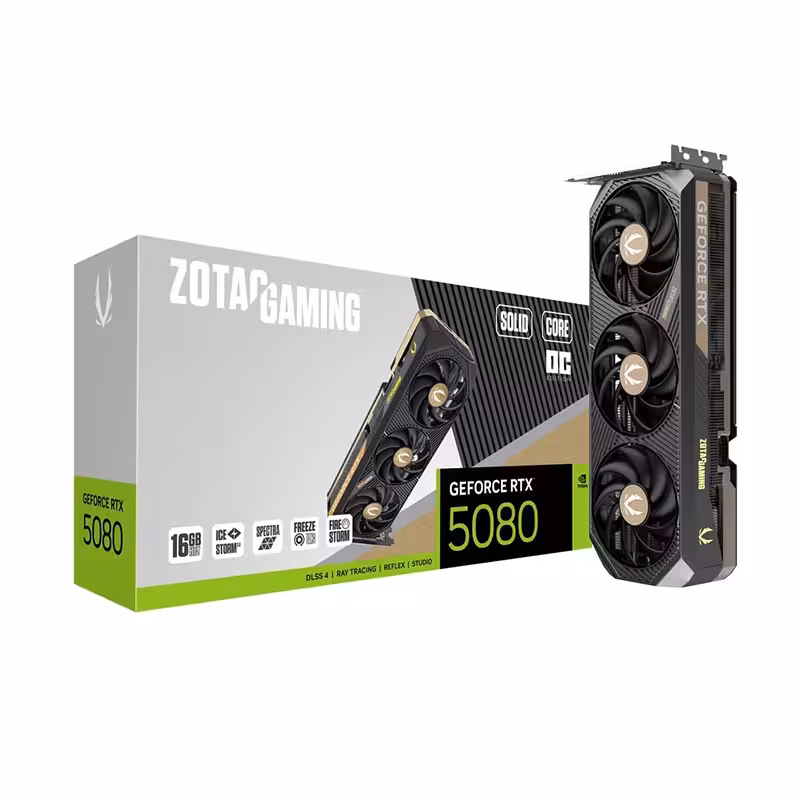 کارت گرافیک زوتک GAMING GeForce RTX 5080 SOLID CORE OC 16GB