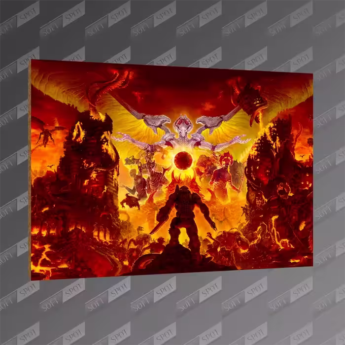 تخته شاسی طرح Doom Eternal Key Art MDF-143
