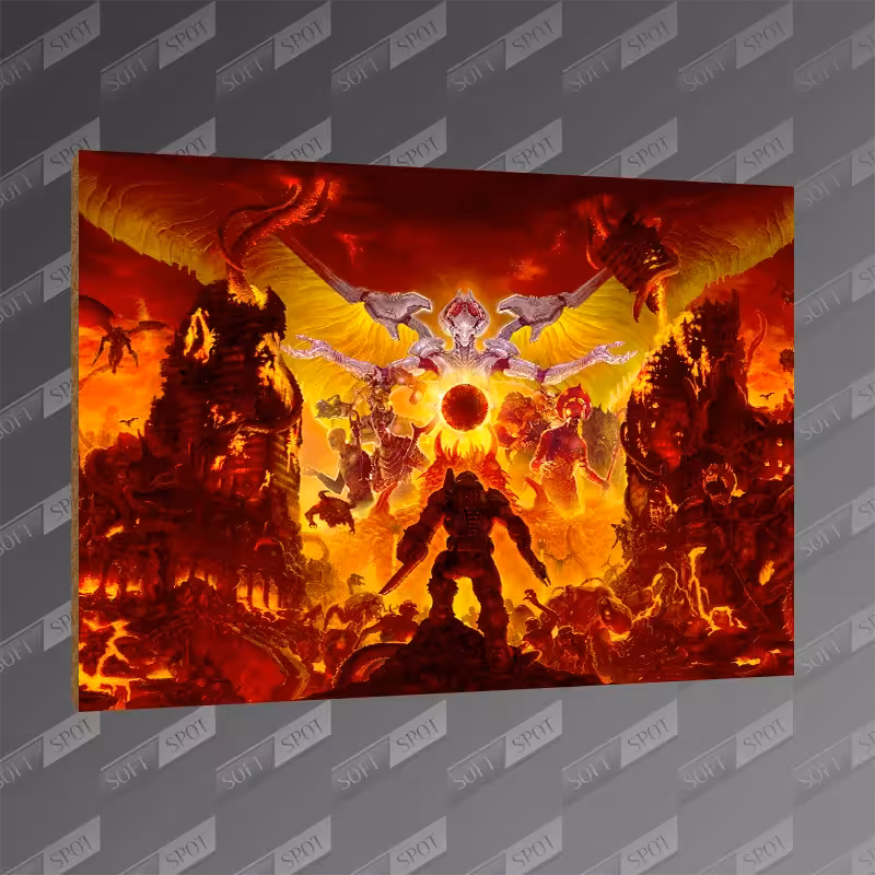 تخته شاسی طرح Doom Eternal Key Art MDF-143