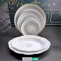 سرویس اپال 42پارچه مقصود طرح نلین کرم (کاسه آبگوشت)
