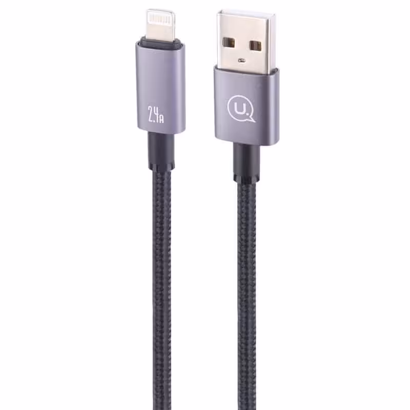 کابل آیفونی فست شارژ Usams SJ667 2.4A 1.2m
