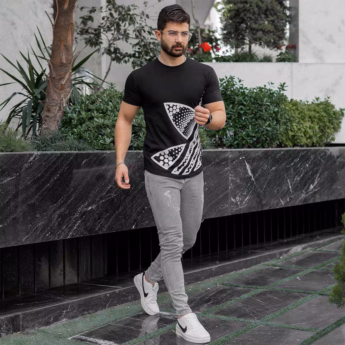 تیشرت آدیداس مشکی مردانه مدل TIVAL