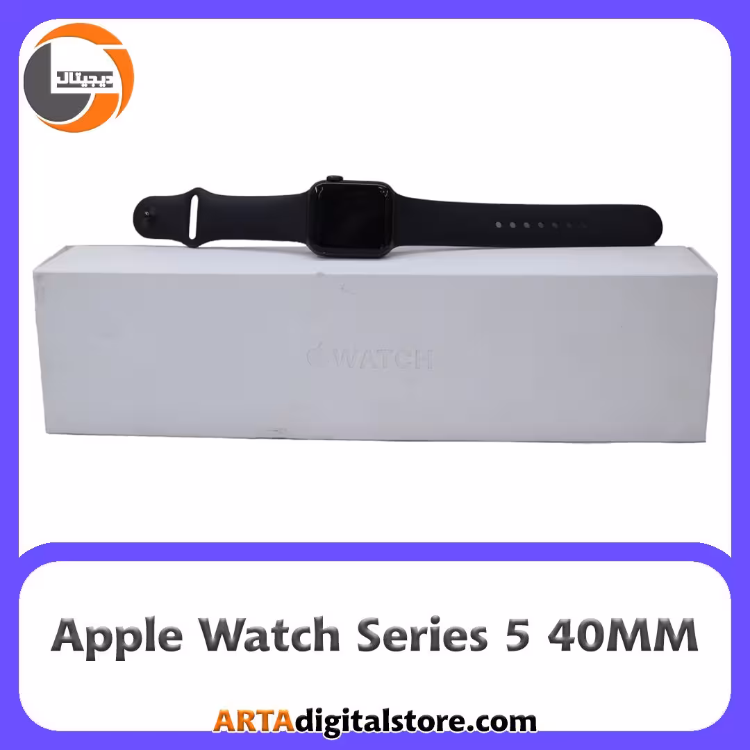 اپل واچ Apple Watch Series 5 40MM Space Gray Aluminum Case & Black Sport Band