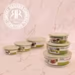 لیمون ظرف 3 تیکه شیشه ای گرد  تاریخ دار  123000