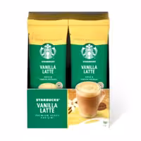 قهوه فوری استارباکس ساشه با طعم وانیل لته باکس 10 عددی starbucks
