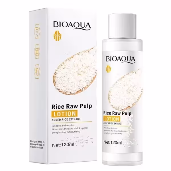 لوسیون دست و صورت روشن کننده برنج بیوآکوا ا Bioaqua rice brightening hand and face lotion