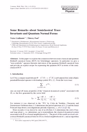 خرید و دانلود نسخه کامل کتاب Communications In Mathematical Physics - Volume 294