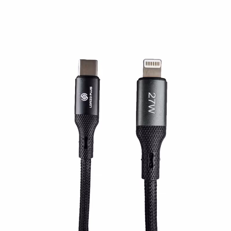 کابل تبدیل USB-C به لایتنینگ لورزو پلاس مدل C50 طول 1.2 متر