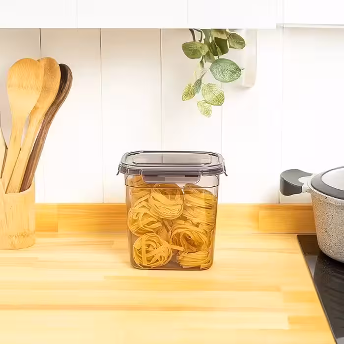 بانکه درب قفلدار فولی لایف ضدنشتی 2000 میلی لیتری رنگ دودی (tesny) کد 4993