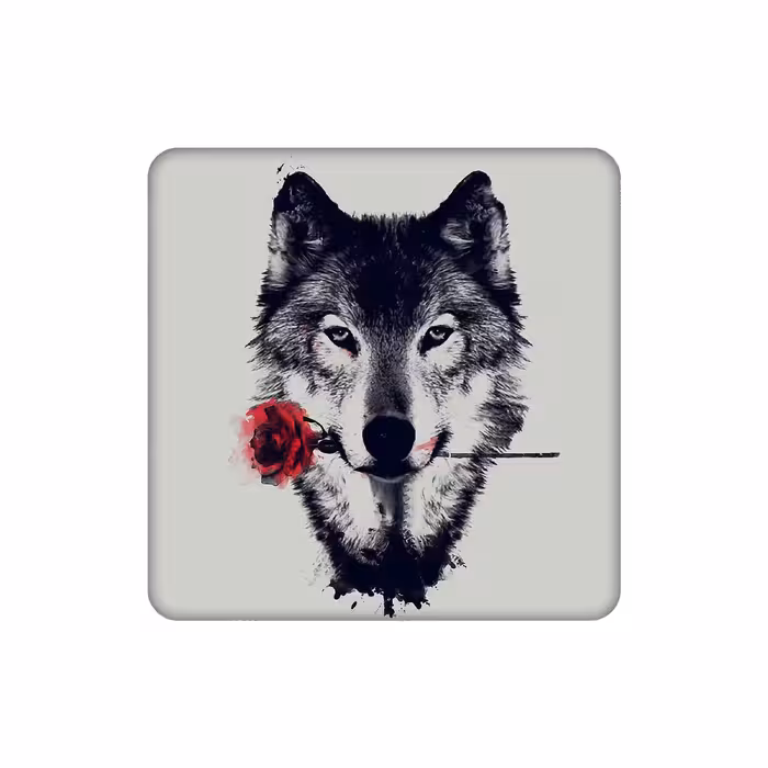 زیر لیوانی طرح گرگ کد    4923475