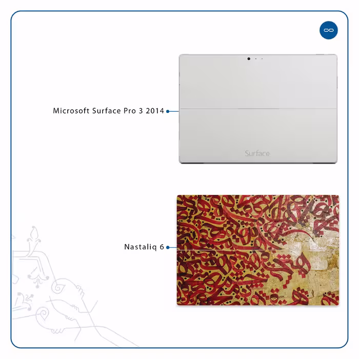 برچسب پوششی ماهوت مدل Nastaliq-6 مناسب برای تبلت مایکروسافت Surface Pro 3 2014