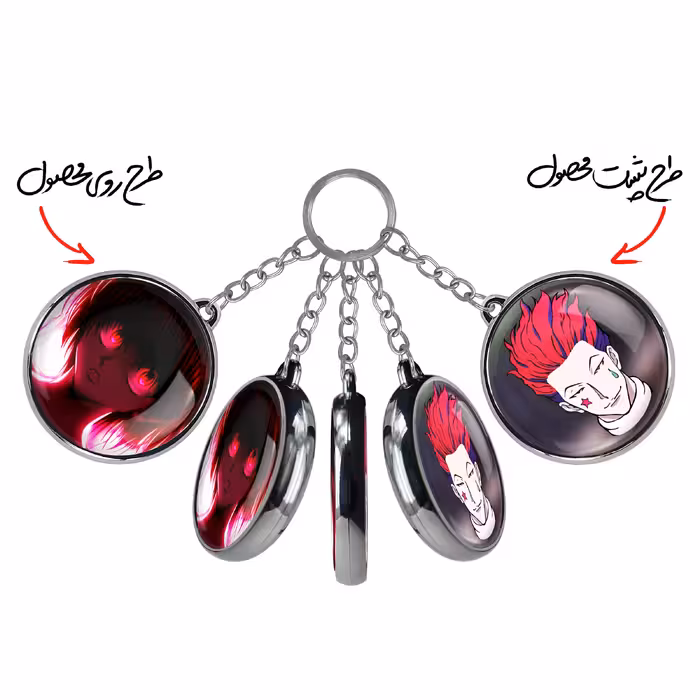 جاکلیدی خندالو طرح هیسوکا جوکر و کوراپیکا انیمه هانتر ایکس هانتر مدل دوطرفه کد 1196411960