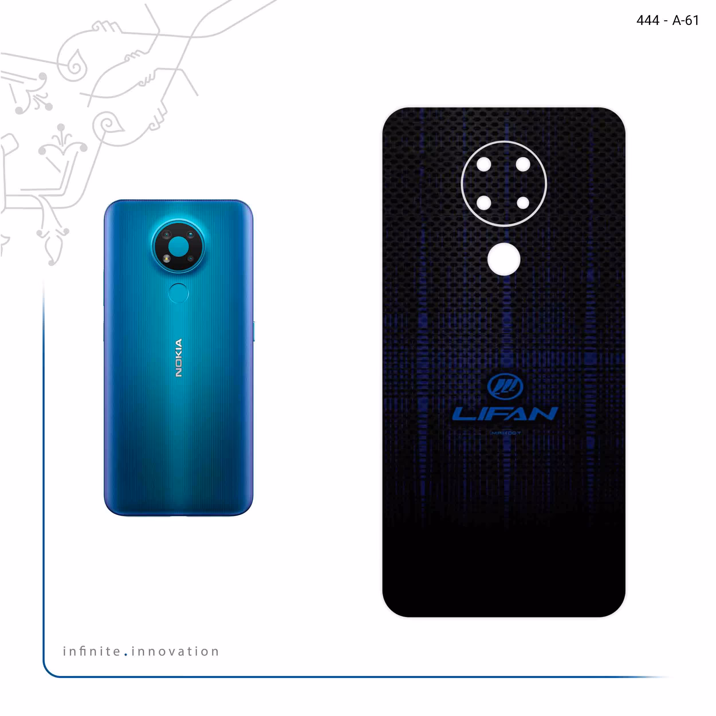 برچسب پوششی ماهوت مدل Lifan مناسب برای گوشی موبایل نوکیا 3.4