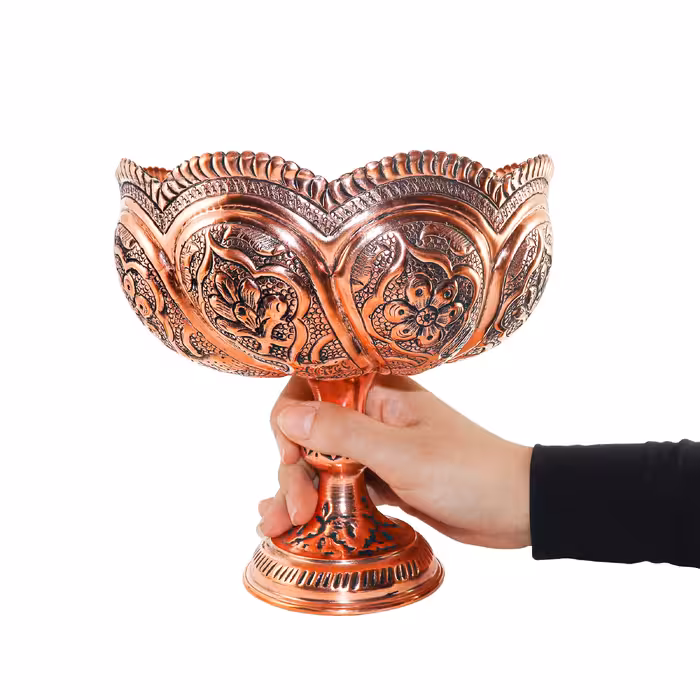 آجیل خوری قلمزنی مدل هشتگرد کد 20p20-2f4