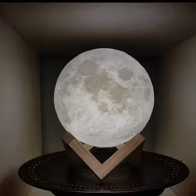 آباژور رومیزی مدل کره ماه L1