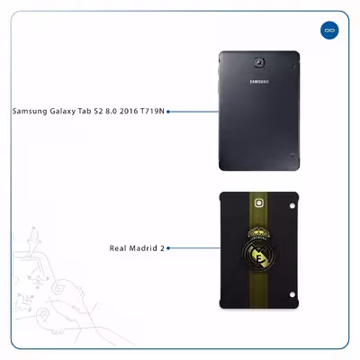 برچسب پوششی ماهوت مدل Real-Madrid-2 مناسب برای تبلت سامسونگ Galaxy Tab S2 8.0 2016 T719N