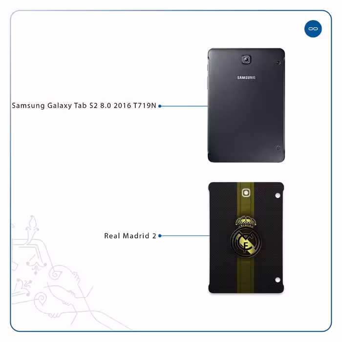 برچسب پوششی ماهوت مدل Real-Madrid-2 مناسب برای تبلت سامسونگ Galaxy Tab S2 8.0 2016 T719N