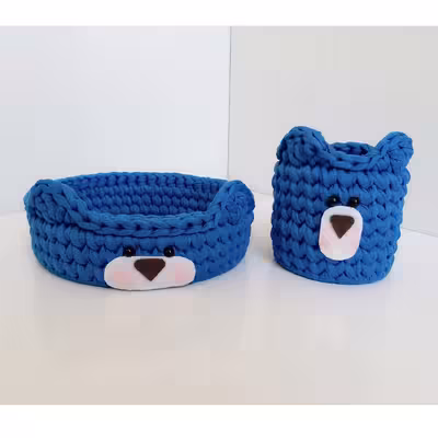 سبد بافتنی کد organizer-01 مجموعه 2 عددی