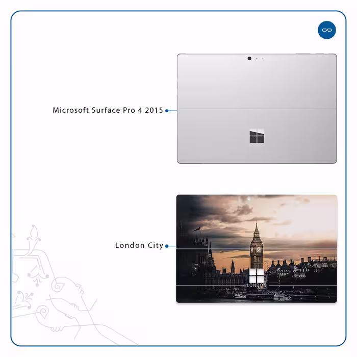 برچسب پوششی ماهوت مدل London City مناسب برای تبلت مایکروسافت Surface Pro 4 2015