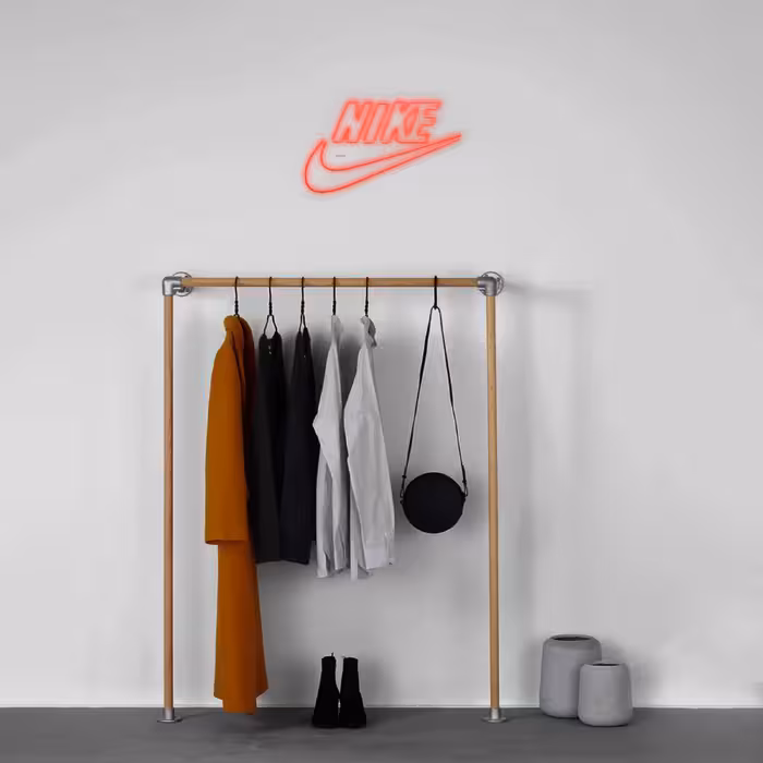 چراغ دیواری نئون دیزاین طرح Nike-Text_RD