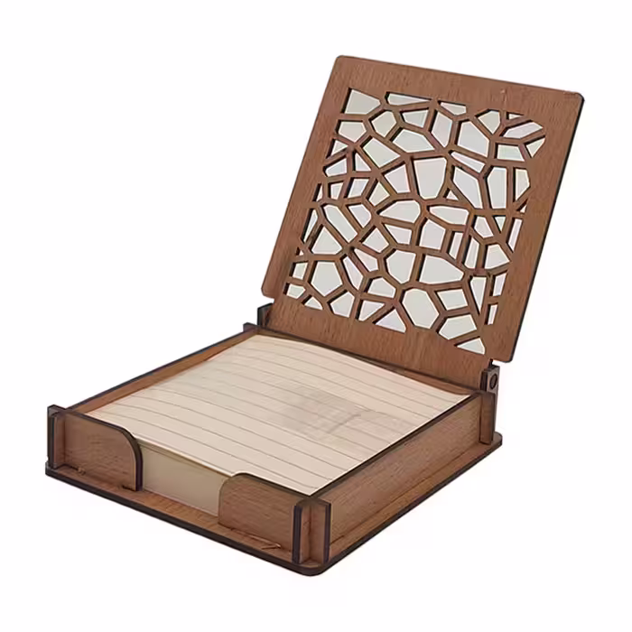 جای کاغذ یادداشت مدل MDF  به همراه کاغذ یادداشت