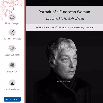 برچسب پوششی ماهوت مدل Portrait of a European Woman مناسب برای گوشی موبایل شیائومی Mi 10 5G