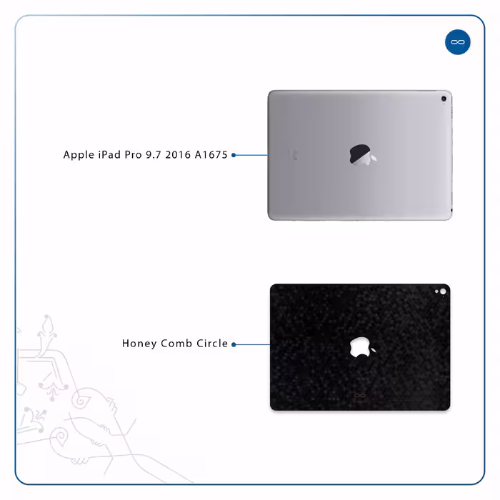 برچسب پوششی ماهوت مدل Honey-Comb-Circle مناسب برای تبلت اپل iPad Pro 9.7 2016 A1675