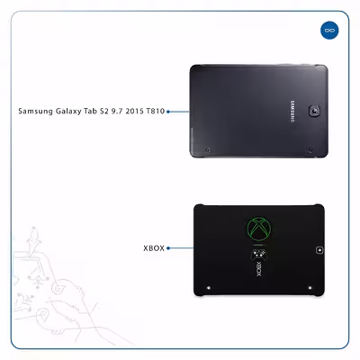 برچسب پوششی ماهوت مدل XBOX مناسب برای تبلت سامسونگ Galaxy Tab S2 9.7 2015 T810