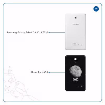 برچسب پوششی ماهوت مدل Moon-By-NASA مناسب برای تبلت سامسونگ Galaxy Tab 4 7.0 2014 T230