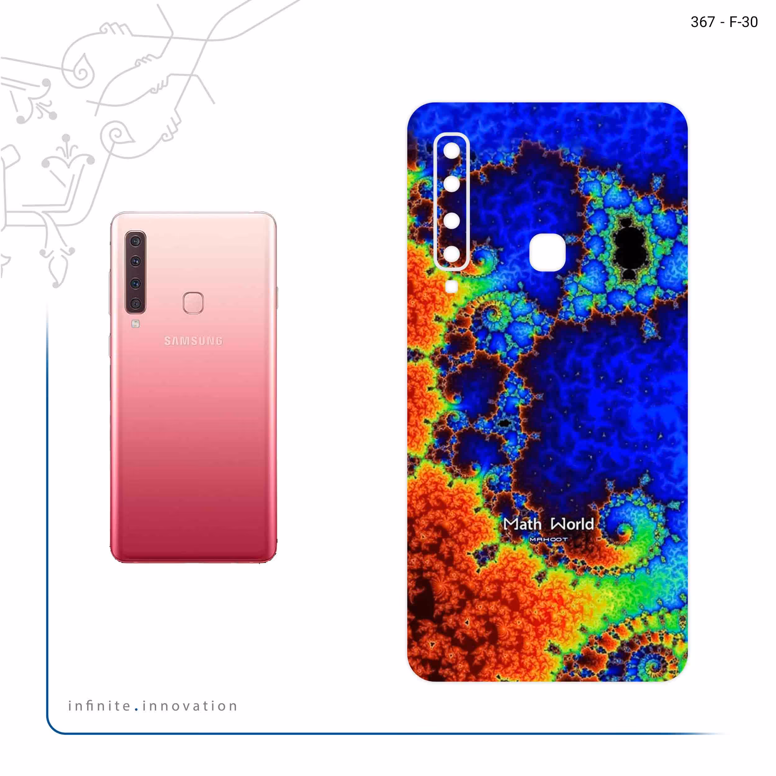 برچسب پوششی ماهوت مدل Mathematical Geometric Shape 5 مناسب برای گوشی موبایل سامسونگ Galaxy A9 2018
