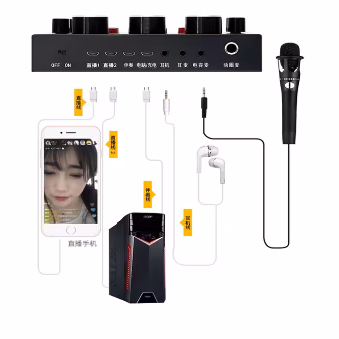 کارت صدا کیو وای اچ مدل V8-2