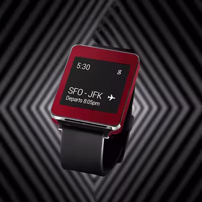 برچسب ماهوت طرح Matte Warm Red مناسب برای ساعت هوشمند ال جی G Watch