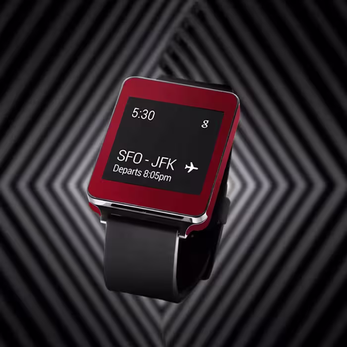 برچسب ماهوت طرح Matte Warm Red مناسب برای ساعت هوشمند ال جی G Watch