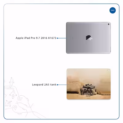 برچسب پوششی ماهوت مدل Leopard 2A5 tank مناسب برای تبلت اپل iPad Pro 9.7 2016 A1673