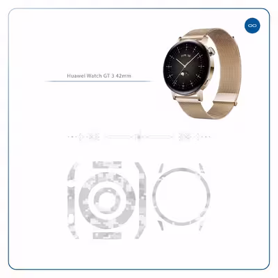 برچسب ماهوت طرح Army-Snow-Pixel مناسب برای ساعت هوشمند هوآوی Watch GT 3 42mm